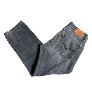 Levis 505 Youth Regular Fit Straight Leg Jeans Sz 12 Husky 32 x 27 Gray